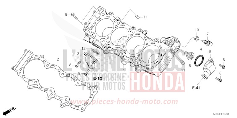 CYLINDRE de CBR1000RR "Fireblade" GRAND PRIX RED (R380) de 2024